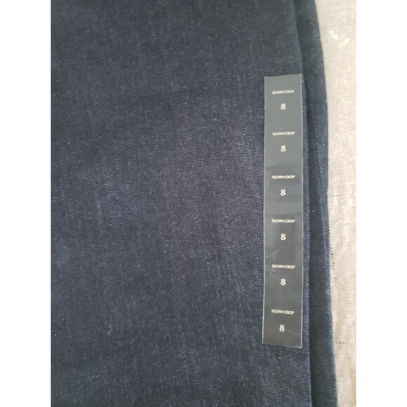 NWT Banana Republic Sloan Cropped Length Dark Denim Pants Size 8 New Old Stock - Picture 14 of 16